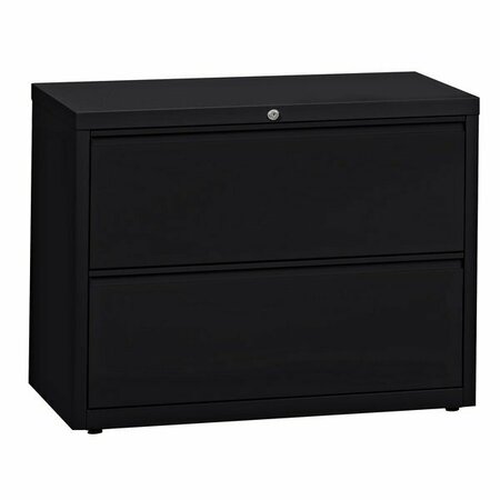 HIRSH INDUSTRIES 17451 Black Two-Drawer Lateral File Cabinet - 36'' x 18 5/8'' x 28'' 42017451
